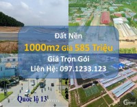 Đất nền sát khu công nghiệp 1000m2 Giá 585 triệu