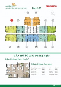 Căn hộ chung cư An Bình City,113m2, 3PN View trọn hồ Điều hòa