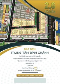 Đất Nền Sổ Đỏ Trung Tâm Bình Chánh