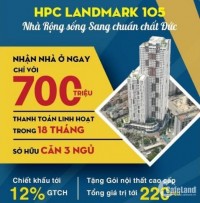 Căn hộ cao cấp 116m2/ 3PN/ 2WC HPC Landmark 105, full nội thất