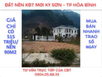 BÁN ĐẤT NỀN PHÂN LÔ KĐT MỚI KỲ SƠN - TP HÒA BÌNH