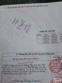 Chính chủ cần bán đất tại Phước Lâm  TT Long Hải  BR VT  giá  đầu tư 690 tr