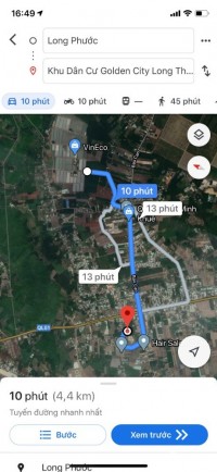 Đất nền sổ sẵn ngay quốc lộ 51 cách sân bay Long Thành 4km