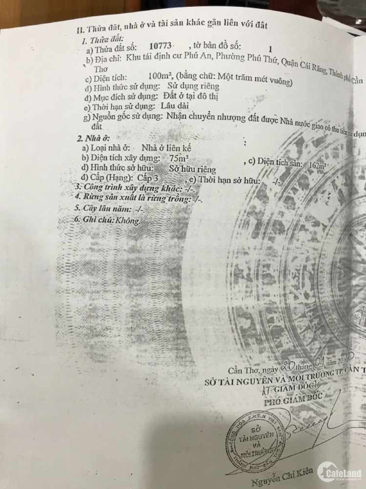 Bán nhà 1T1L tại khu TĐC Phú An đã có sổ hồng, cách Võ Nguyên Giáp 100m