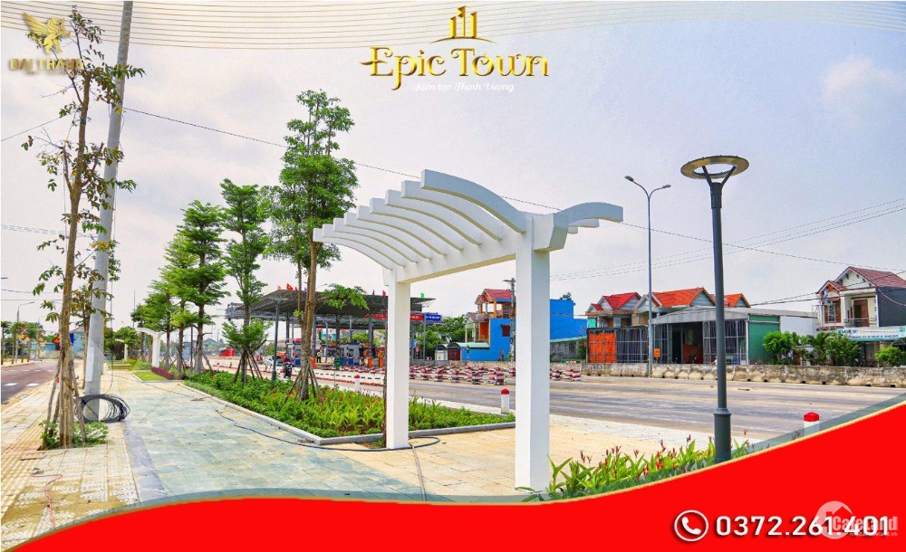 Epic Town - KDT cửa ngõ Đà Nẵng mặt tiền QL1A giá chỉ từ 12,3 triệu/m2