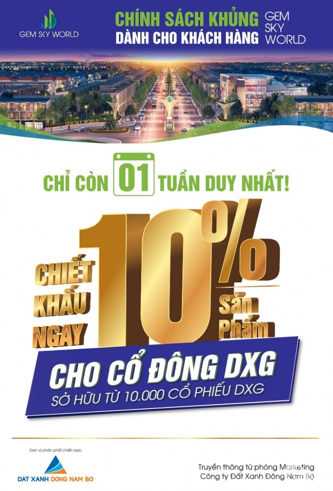 CHƯƠNG TRÌNH FLASH SALE GIẢM GIÁ LÊN TỚI 18%* GEM SKY WORLD