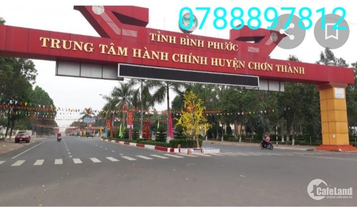 bán gấp lô đất 500m2 tại khu phố trung lợi thị trấn chơn thành