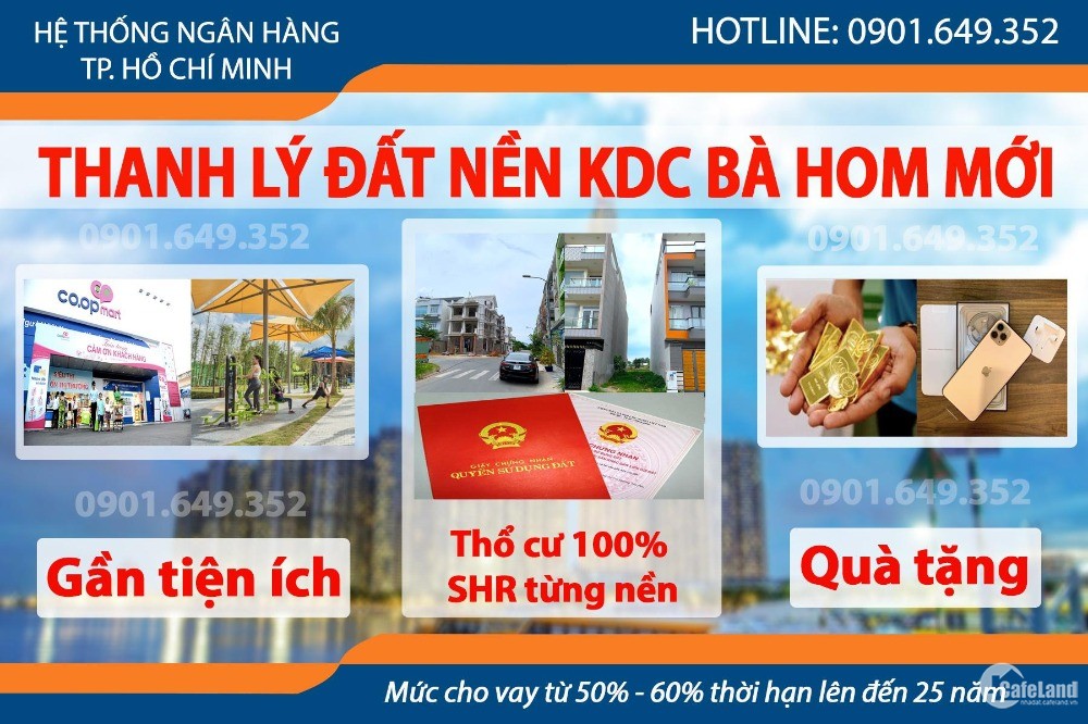 HƯỞNG ỨNG THÁNG KÍCH CẦU QUỐC GIA HỖ TRỢ THANH LÝ KDC BÌNH TÂN, SHR, HT VAY 70%