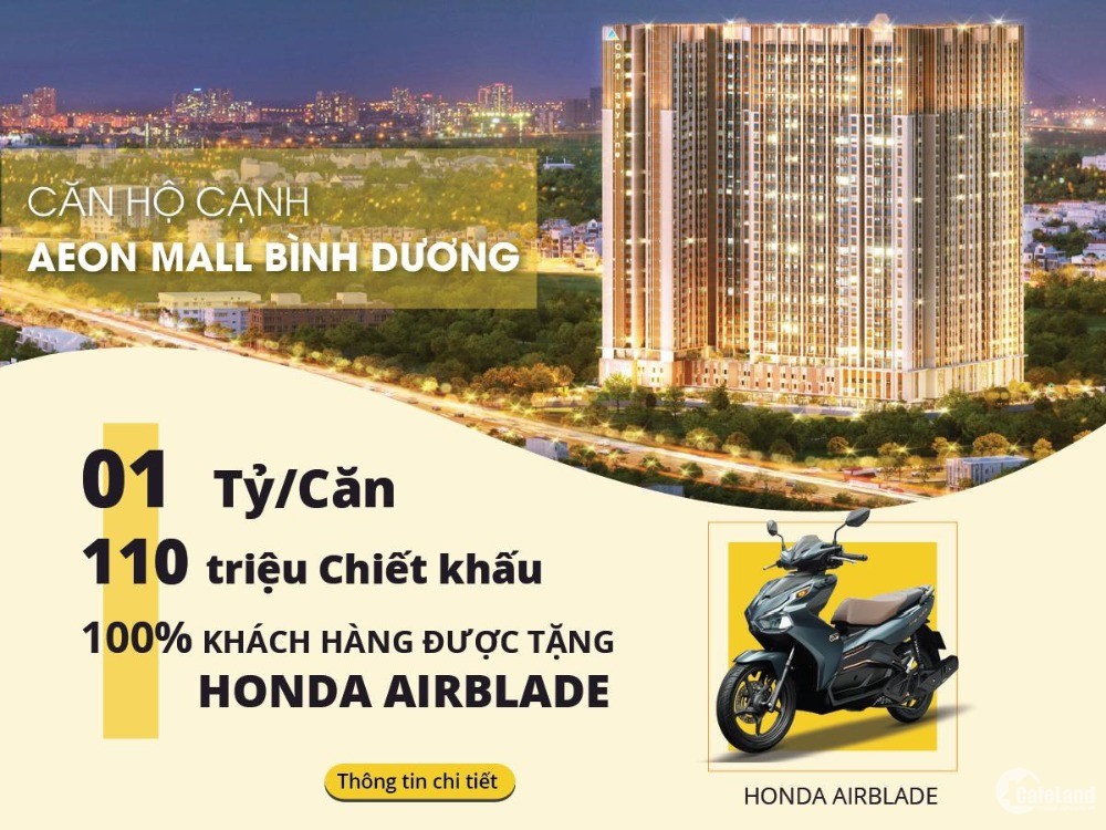 Căn hộ cao cấp tại trung tâm Thuận An. Giá chỉ 1 tỷ/căn. Ck lên đến 11%. Mua nhà