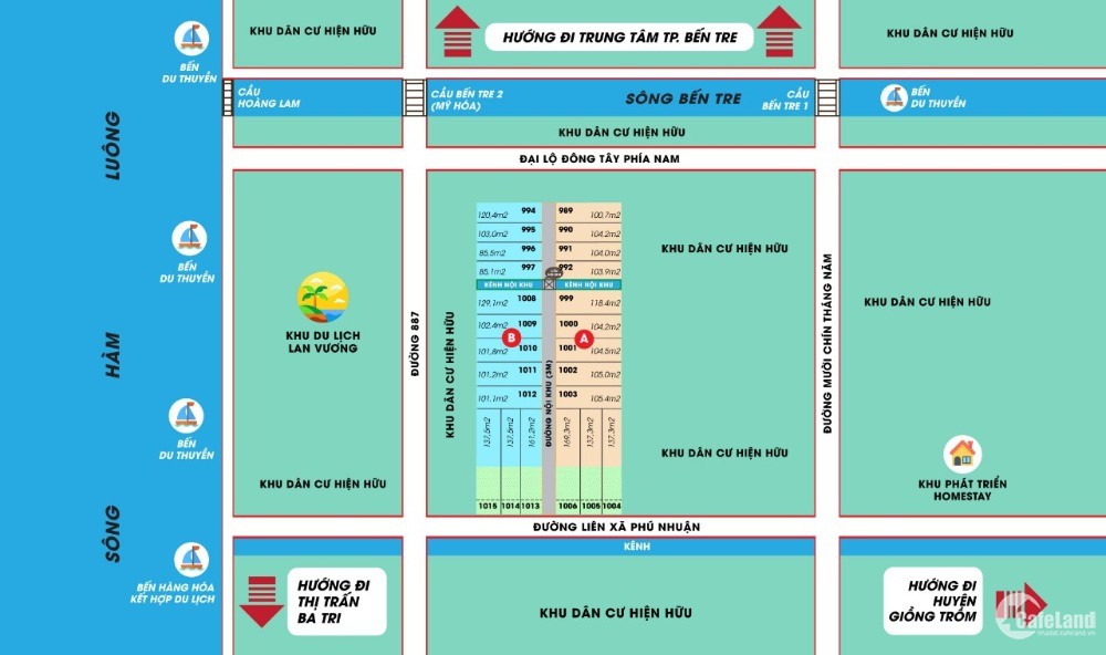 Đất nền kdc phú nhuận phát tâm điểm phát triển mới nam bến tre