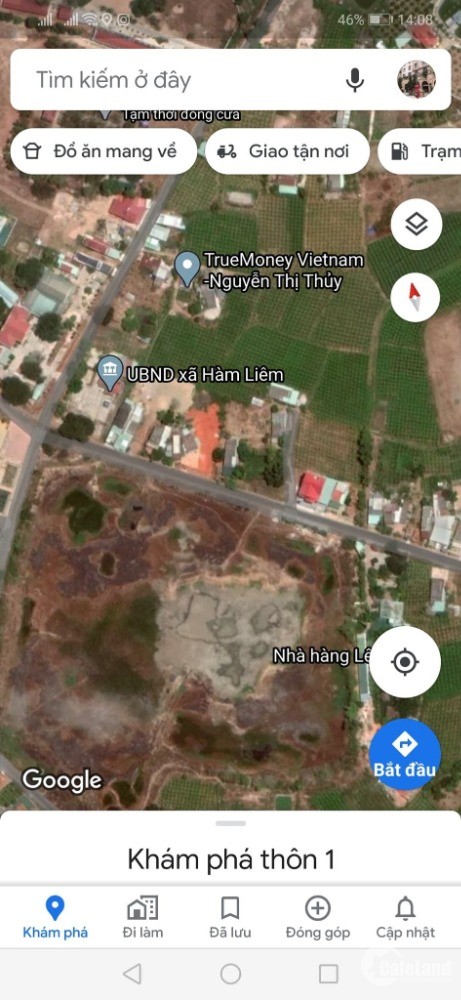 Cần bán 2 lô đất gần UBND xã Hàm Liêm, mặt tiền đường nhựa lớn
