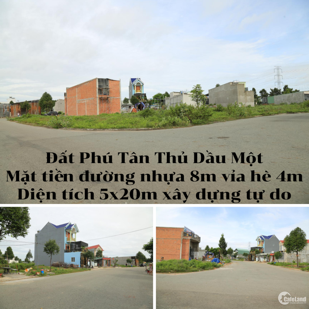 Về quê bán gấp lô 100m2 đất Phú Tân Thủ Dầu Một mặt tiền đường 16m