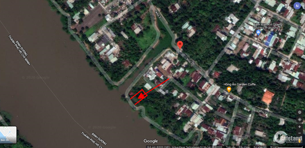 Bán đất giáp sông Sài Gòn phường Chánh Mỹ Thủ Dầu Một. DT 1000m2(234m2 thổ cư)