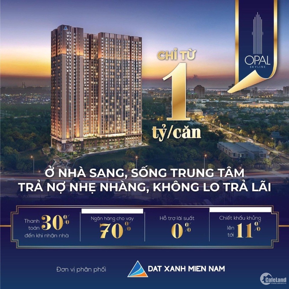 Căn hộ gần trung tâm Sài Gòn giá chỉ 1 tỷ/căn, chiết khấu lên đến 11%