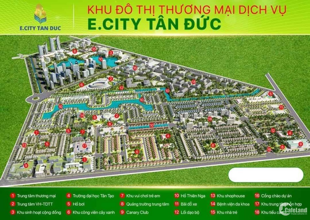 Cơ hội hiếm có cho nhà đầu tư - sắp mở ra. Khu đô thị E. City Tân Đức - niềm tự