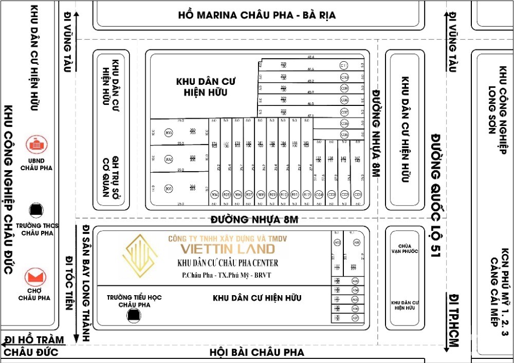 Bán đất nền Khu thương mại Châu Pha Center TP Bà Rịa