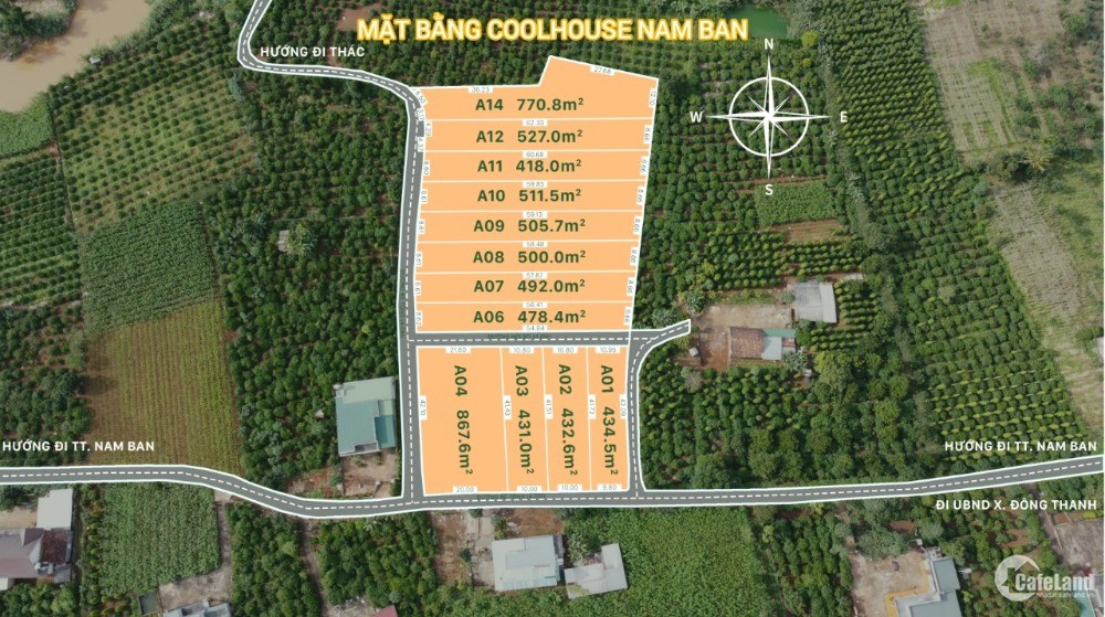 Bán Đất Nền Tại Nam Ban Lâm Hà Lâm Đồng SHR Từng Nền 418m2/100 thổ cư