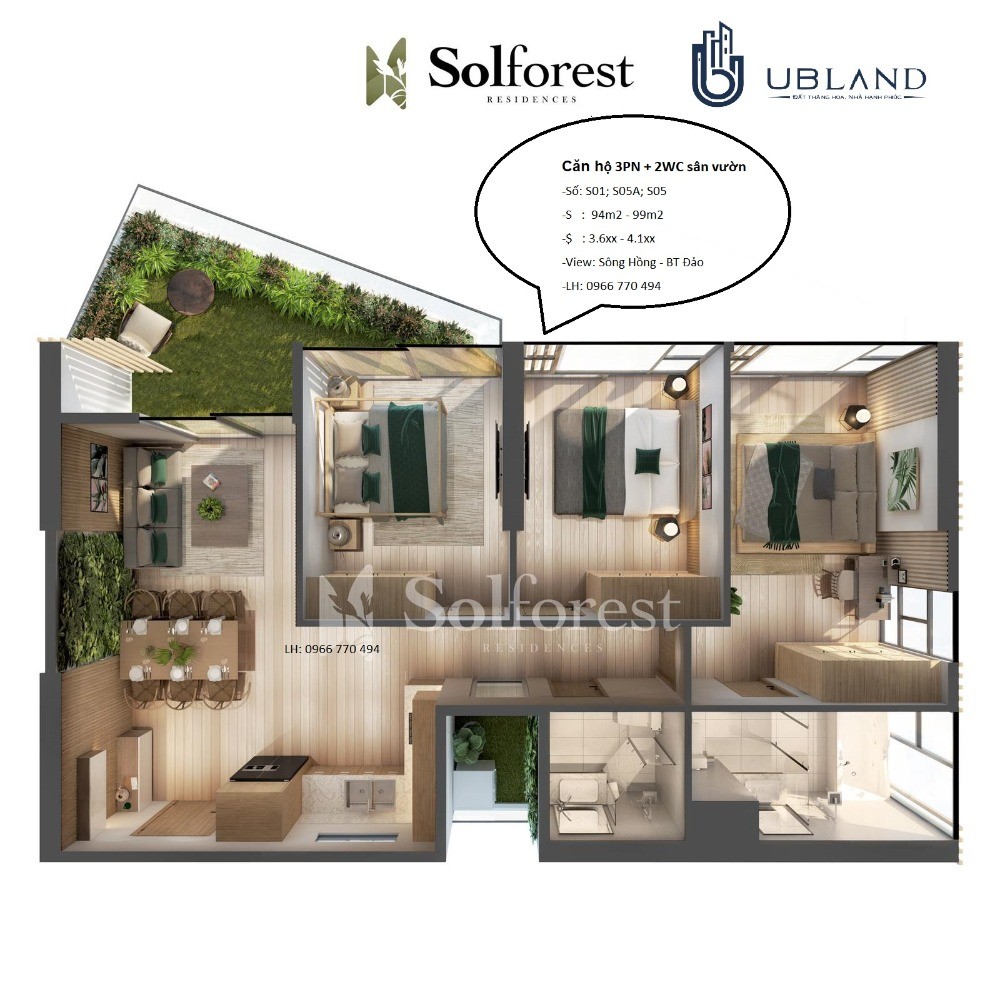 Ra mắt căn hộ solforest tại Ecopark – tòa tháp xanh đẳng cấp LH 0966770494