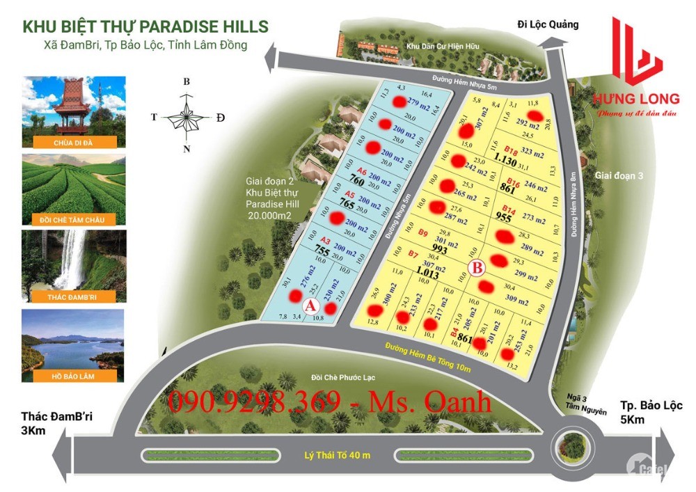 Paradise Hills Đambri Bảo Lộc chỉ 860tr, gần cao tốc, khu hành chính mới