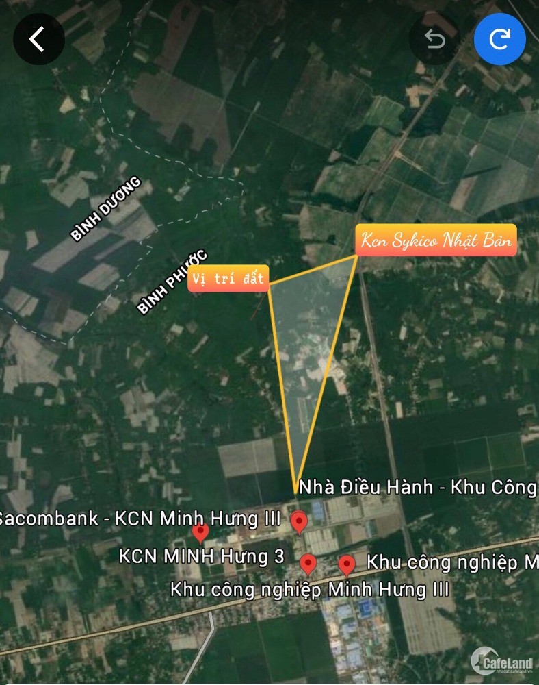 Chính chủ cần bán gấp đất nền ngay KCN Minh Hưng - đối diện Phúc Hưng Golden