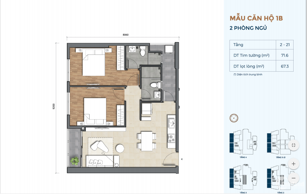 Bán Căn Hộ Precia Quận 2, 2pn 71m2 Nội Thất Leng Keng