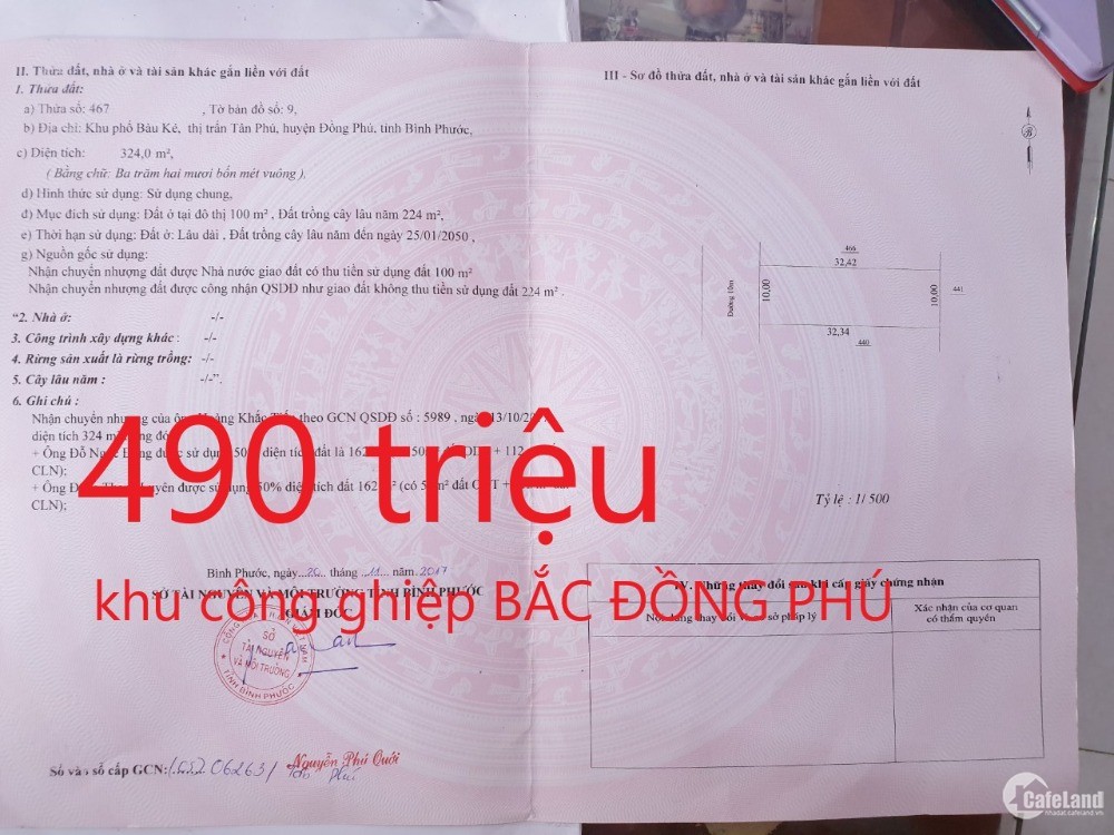 Về quê chăn bò nên bán nền đất ở khu cn Bắc Đồng phú giá 590 triệu