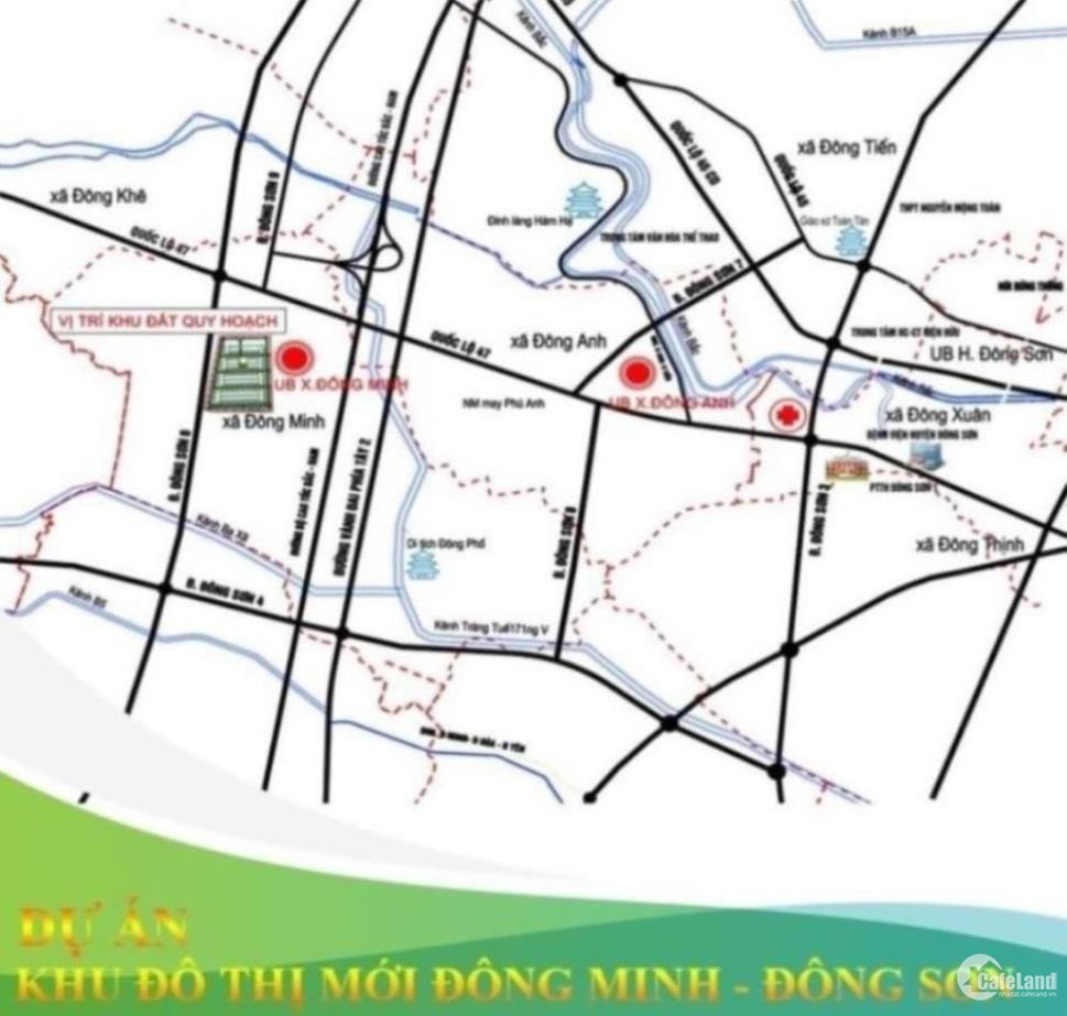 Bán 2 lô liền kề view công viên sau UBND xã Đông Minh, Đông Sơn, Thanh Hoá.