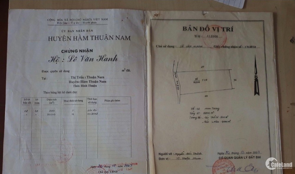 Bán đất vườn thanh long huyện Hàm Thuận Nam, Bình Thuận,12322m2 -6.75 tỷ