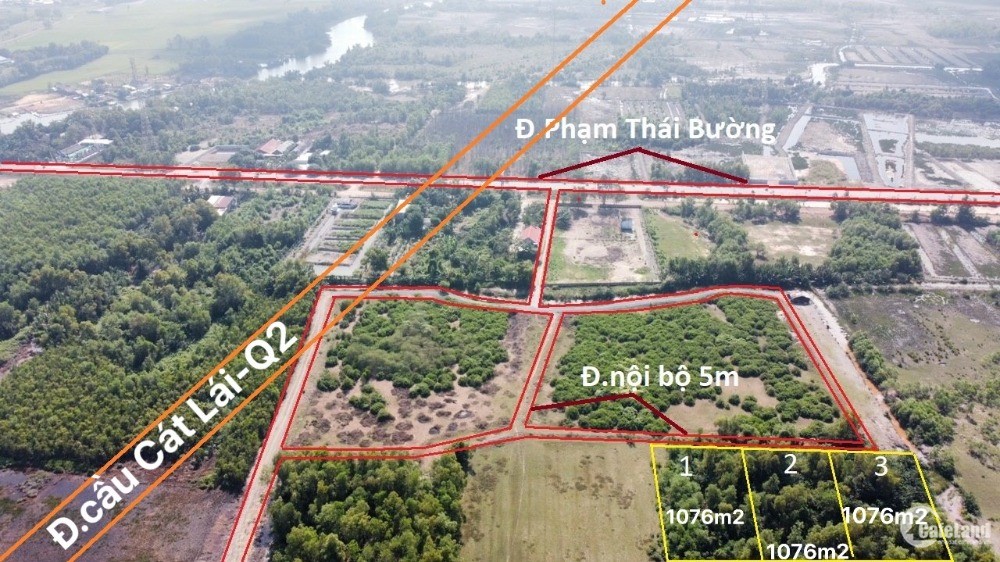 Đất Phước Khánh gần đ.dư phóng lên cầu Cát Lái cách PTB chỉ 300m