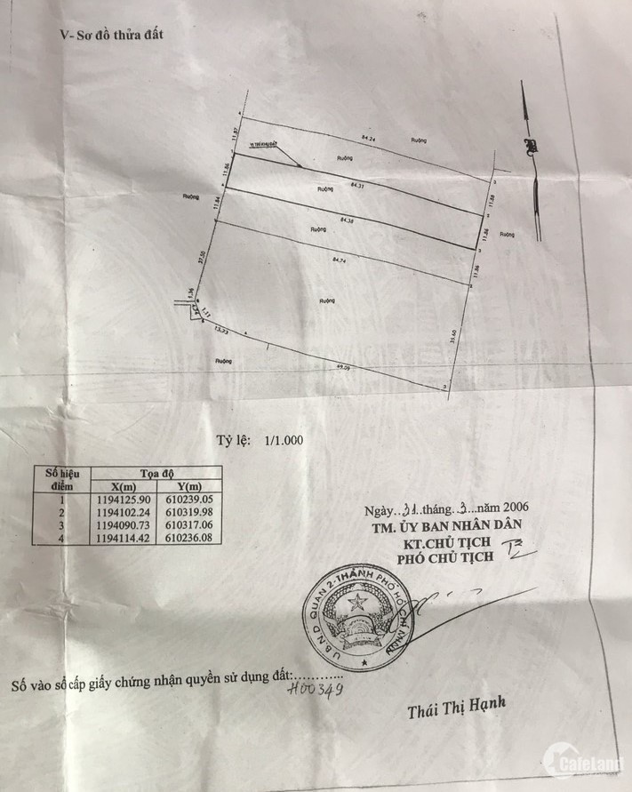 3 triệu/m²  có ngay 1000 m2 đất mặt tiền Quận 2