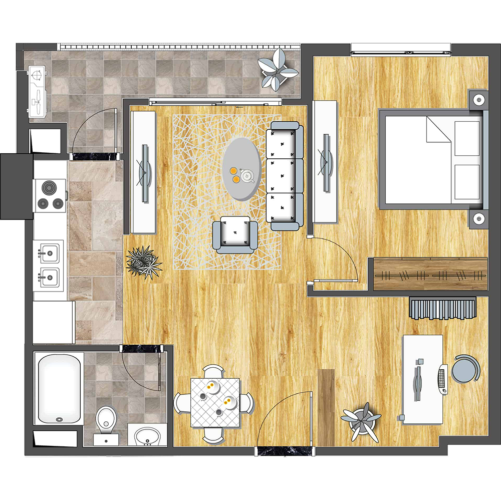 Cần bán gấp căn 60m2 tòa M1 chung cư 6Th Element, giá 2 tỷ 450 ( bao phí sang tê