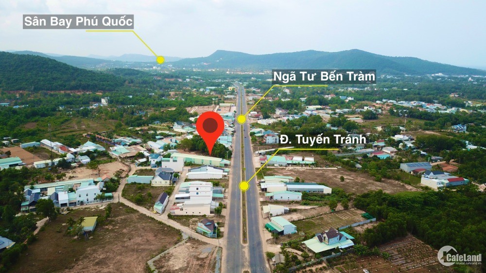 Bán mảnh đất 614m mặt tiền đường Tuyến Tránh  TP Phú Quốc
