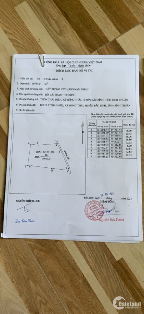 Siêu phẩm lô mặt tiền đường liên xã giá giảm còn 145,000/m2 ở Bình Thuận