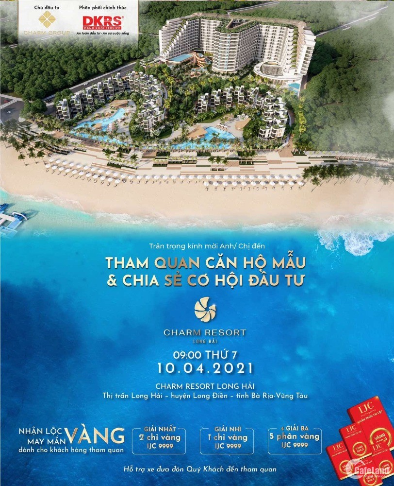 Thứ 7 tuần này sẽ có Chương trình rất hấp dẫn tại dự án Charm Long Hải Resort