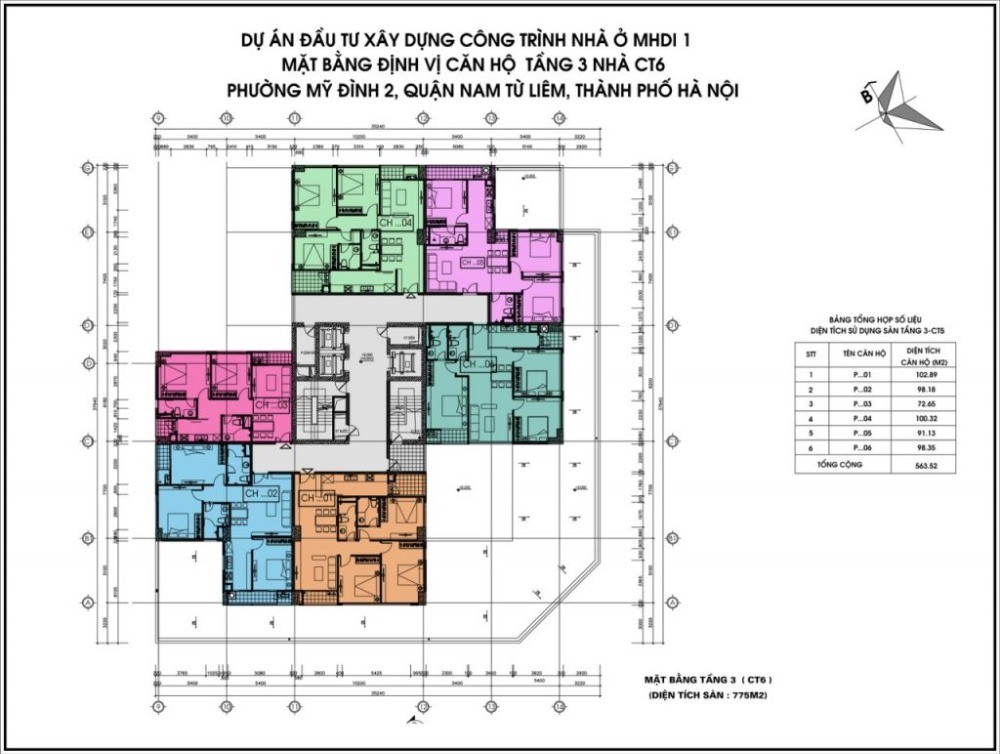 Cần chuyển nhượng gấp căn hộ 100.61m2 toà CT6 MHDI Lê Đức Thọ