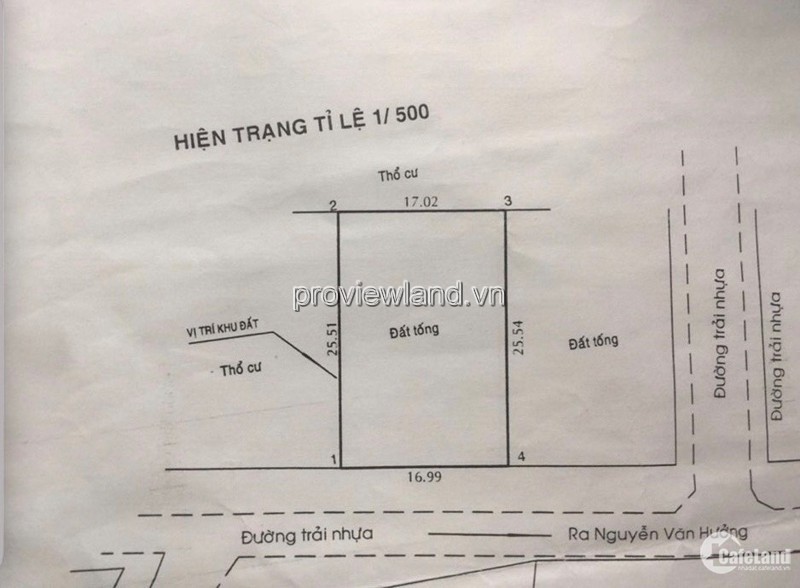 Bán đất Nguyễn Văn Hưởng, Thảo Điền, 434m2, đường rộng, sổ hồng