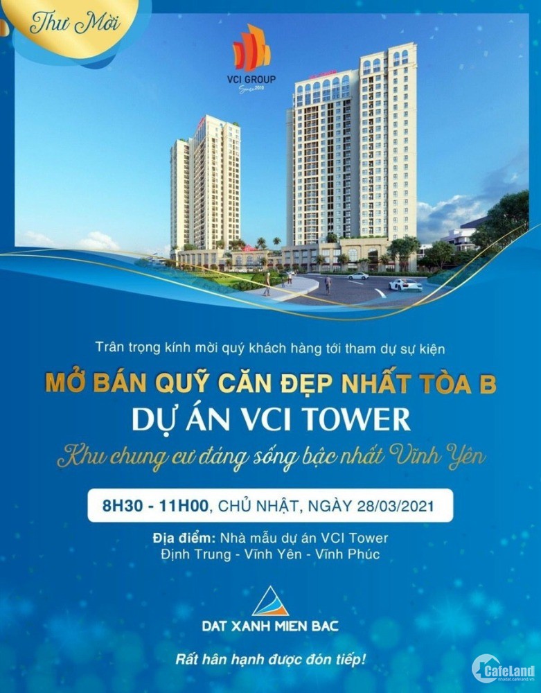 bán chung cư cao cấp VCI TOWER 25 tầng ở trung tâm vĩnh yên