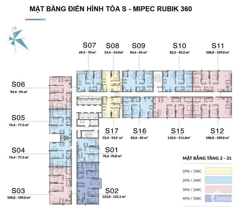 Chung cư Mipec Rubik 360 112m² 3 PN