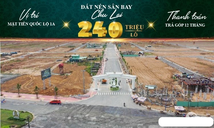 Đất nền cổng Sân bay Chu Lai. Chỉ 240 triệu, hỗ trợ trả góp 12 tháng