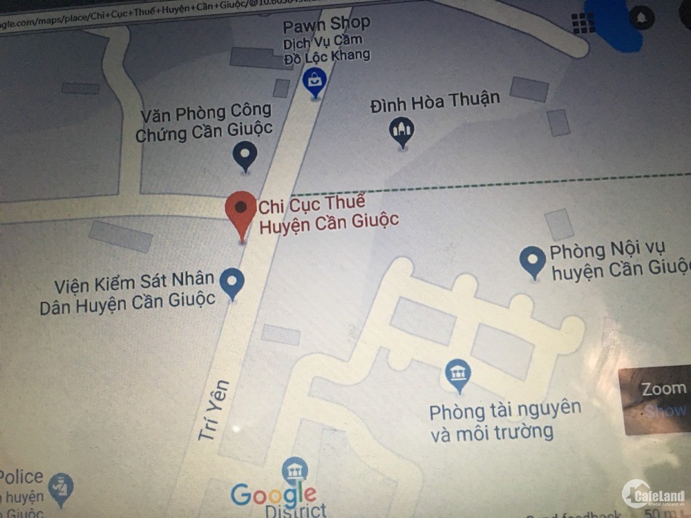 Bán đất hẻm xe hơi đường Nguyễn Thái Bình, sát bên Chi Cục Thuế Cần Giuộc