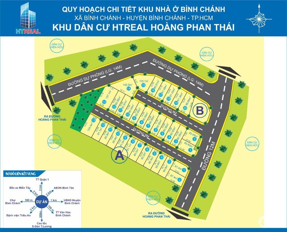 Bán Gấp ! Giá đầu tư, Vị trí đẹp KDC Htreal Hoàng Phan Thái Q.Bình Chánh.