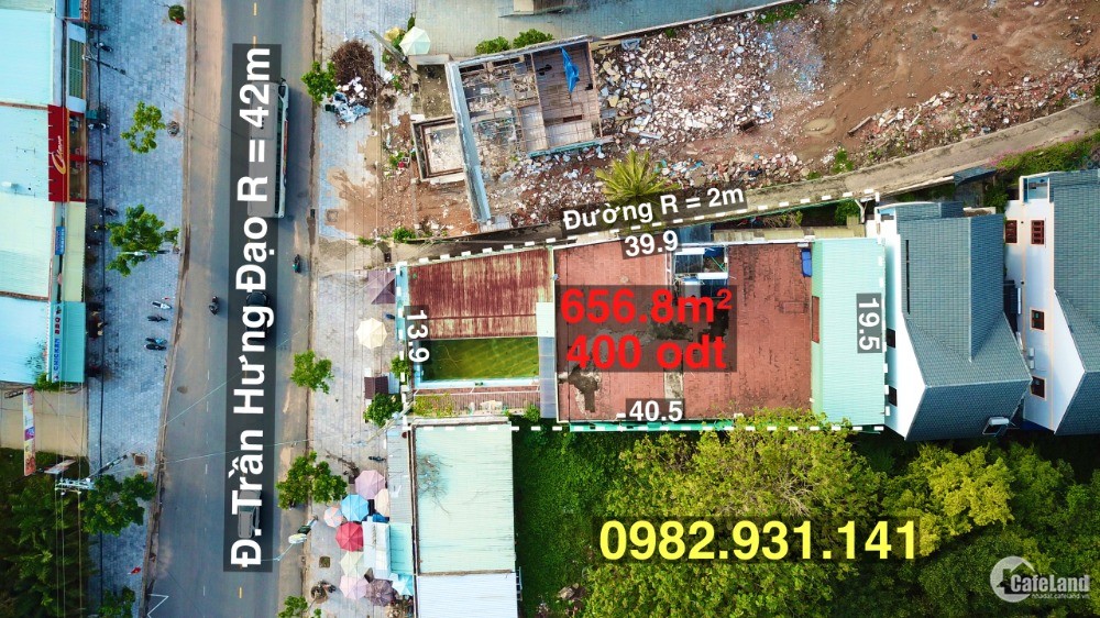 Bán mảnh đất 656m 2 mặt tiền đường Trần Hưng Đạo Thành Phố Phú Quốc