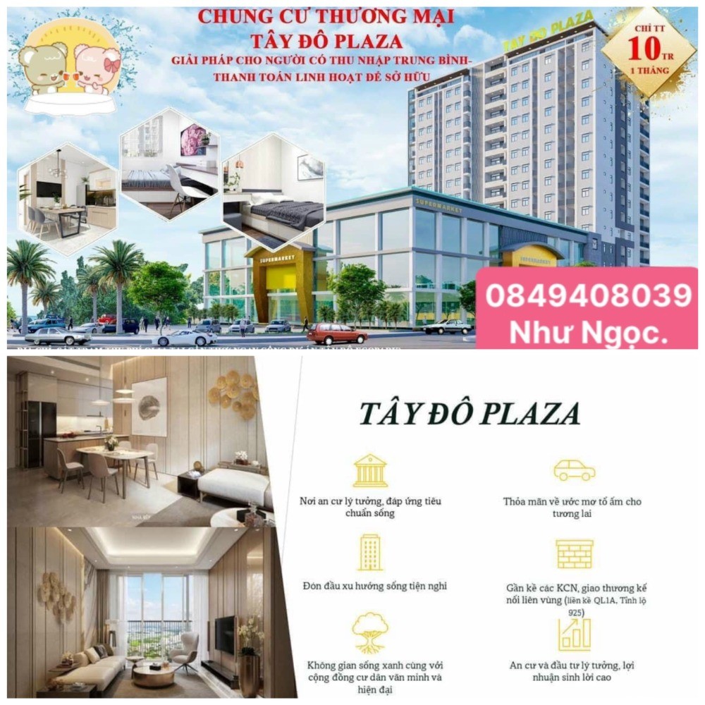 Tiết kiệm 30% khi sở hữu căn hộ Tây Đô góp 10 triệu tháng không lãi suất