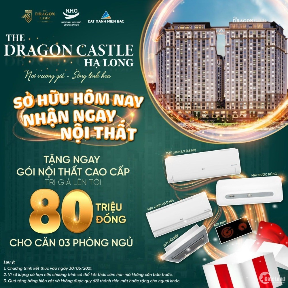 Mở bán đợt 1 siêu phẩm dự án Dragoan Castle - Chỉ từ 900tr với bùng nổ quà tặng