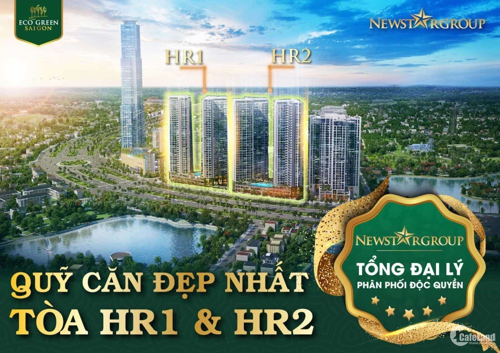 1,4 tỷ (25%) sở hữu căn hộ cao cấp 3PN Eco Green mặt tiền Nguyễn Văn Linh.