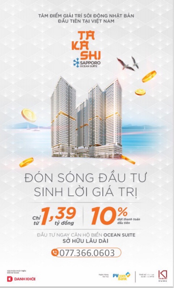 TAKASHI OCEAN SUITE - Căn hộ cách biển 200m phong cách Nhật Bản sở hữu vĩnh viễn