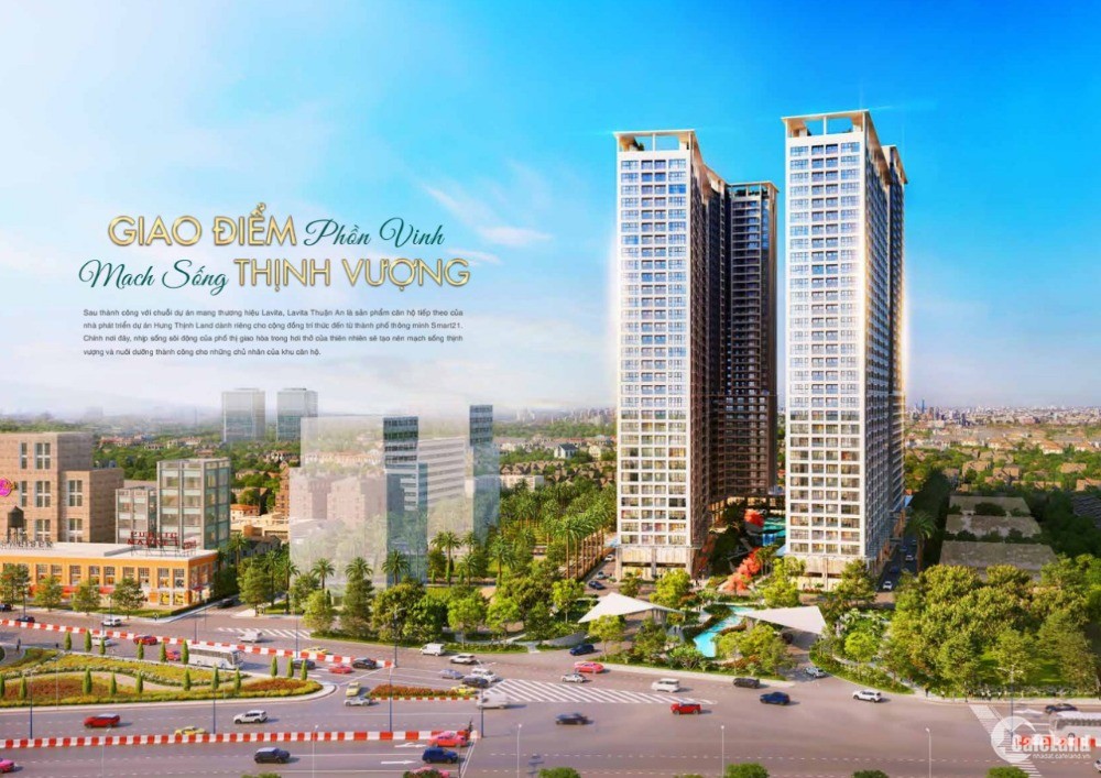 Căn hộ Lavita Thuận An, 2PN, 73m2 thanh toán 690 triệu nhận nhà. MT đường QL13