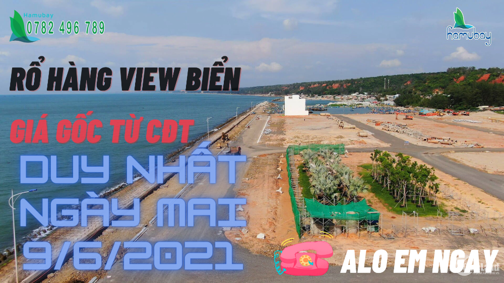 Suất Nội Bộ dự án Siêu đô thị Hamubay Phan Thiết - Chỉ 29tr/m2