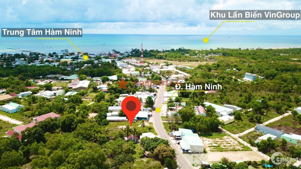 Bán mảnh đất mặt tiền đường Hàm Ninh view biển và sân golf TP Phú Quốc