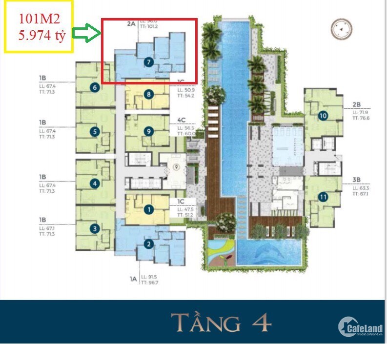 Tháng 7/2021, LH 0946.400.173 chốt ngay 1+1 PN 55m2 Dlusso Emerald 3.170 tỷ tốt